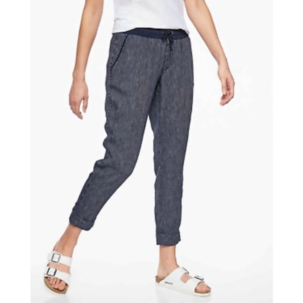 Athleta Bali Linen Stripe Ankle Jogger Pant 14T